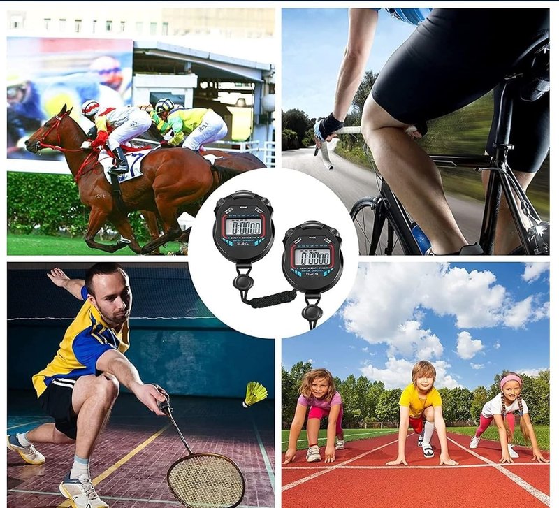 Stop Watch Waterproof Stopwatch Digital Handheld Multi-Function Professional Electronic Chronograph Sports Stopwatch Timer Stop Watch (Black 5)