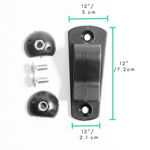 Vincita Bicycle Pannier Hooks Kit – DIY Bag-to-Bike Mounting Hardware – Replacement Clips for Backpacks & Totes – Fits Rear Racks up to 13mm (0.5") – Heavy-Duty Nylon 6 (Set of 2)