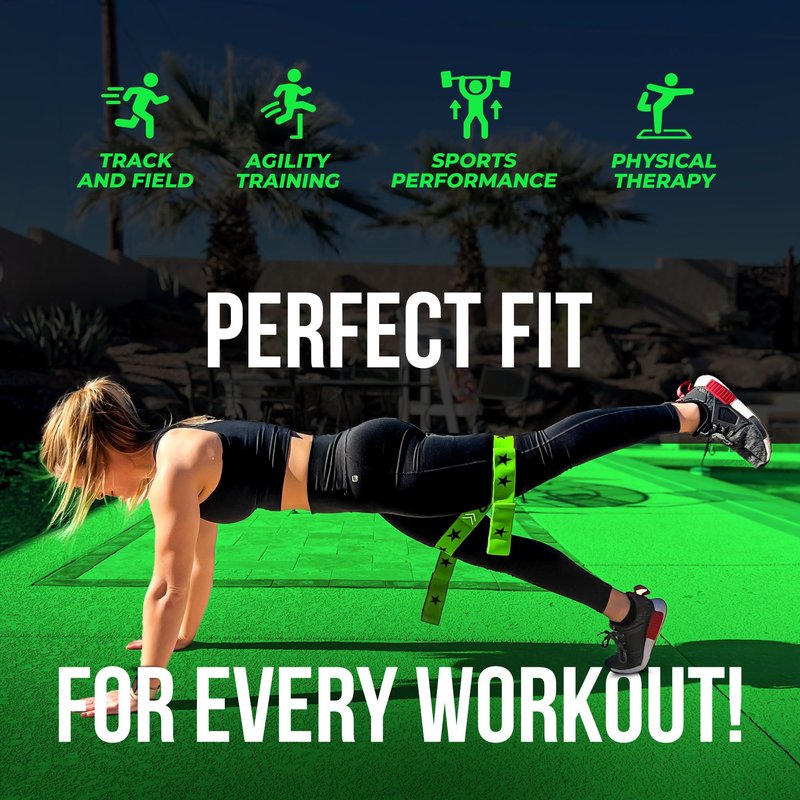 Two8 Bands Multi Loop Resistance Band for Working Out - Green, Movement Band (Light) - Home Gym Loop Resistance Bands for Women & Men, Athletic Rehab Equipment Workout Loops, Sports Fitness Gear