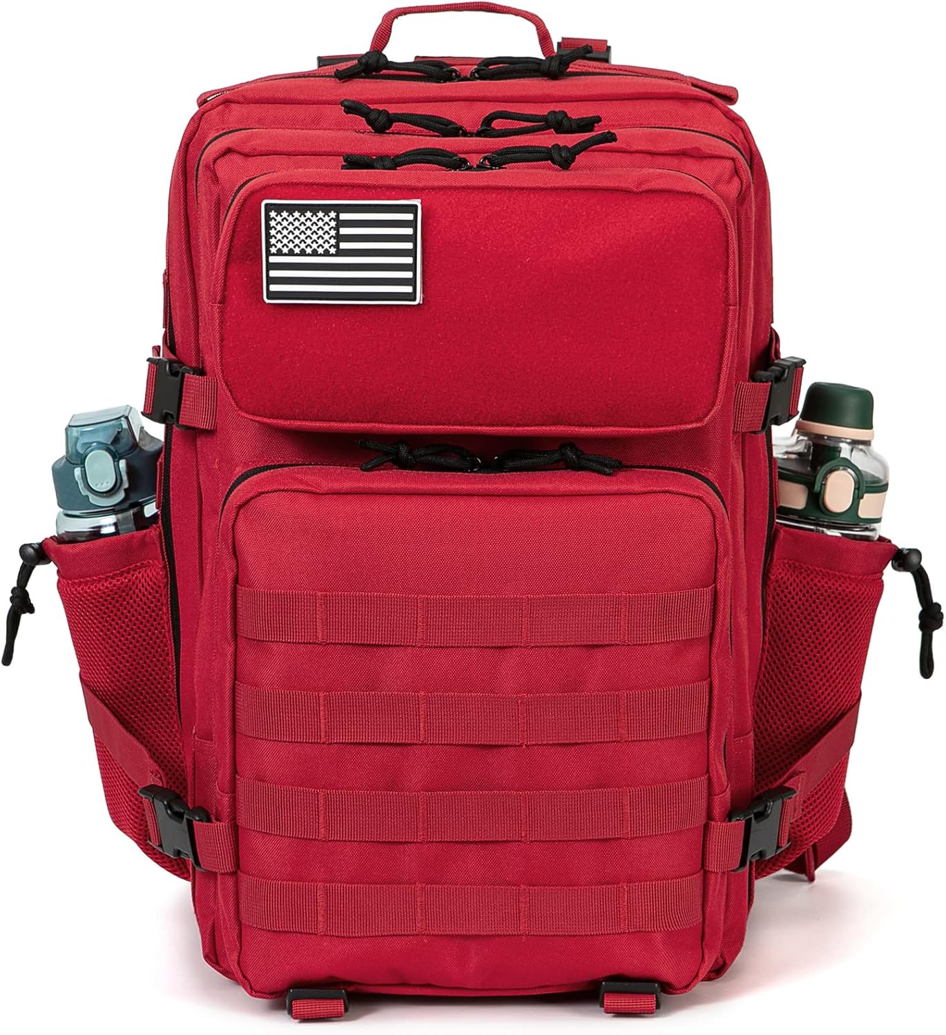 QT&QY Military Tactical Backpack - 25L/45L Molle Daypack for Men | Versatile Hiking Rucksack with Bottle Holder
