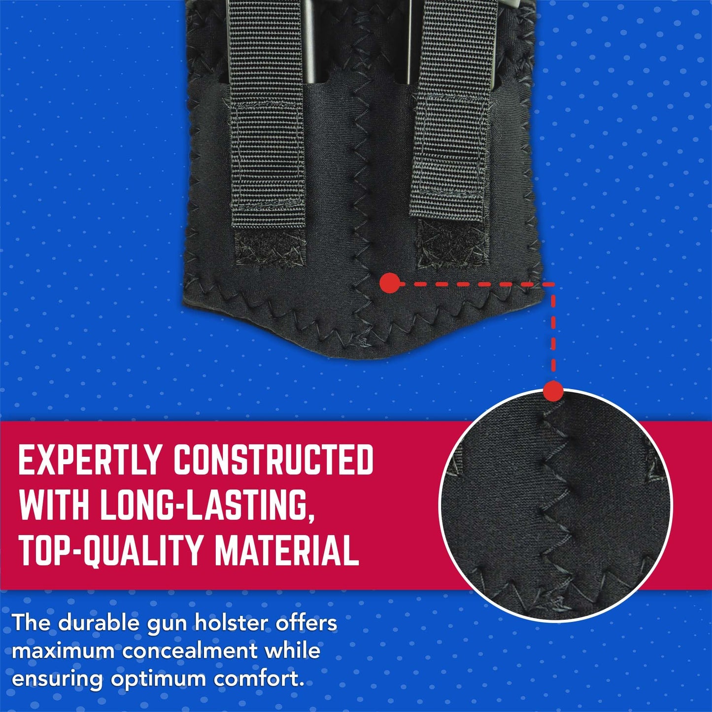 DeSantis Neoprene Ankle Double Magazine - Ankle Magazine Holster, Carrier Pouch, Magazine Holster Strap, Concealed Velcro Holster, Compatible w/Most Standard 9MM/40CAL Magazine - Ambidextrous, Black