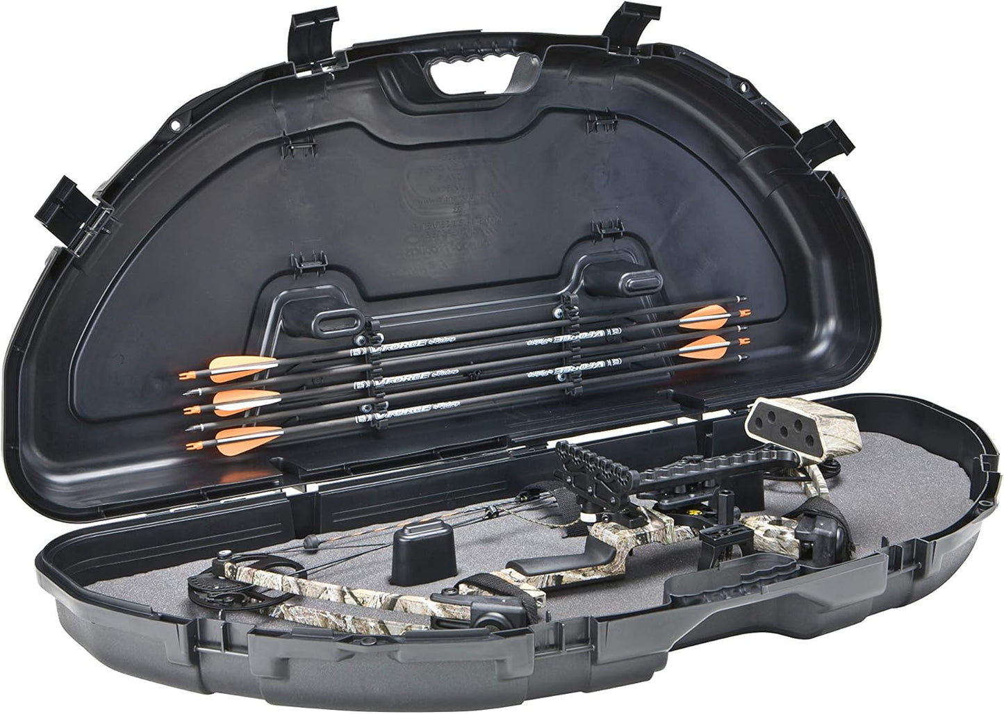 Plano Protector Compact Bow Case - Hard Black Bow Case for Up to 5 Arrows | Anti-Crush Archery Storage