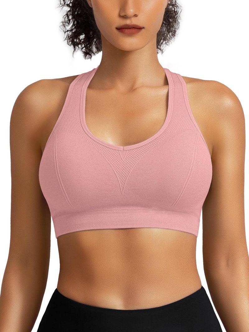 AENLLEY Padded Racerback Sports Bras for Women - Breathable Medium Support for Yoga Gym Workout Fitness