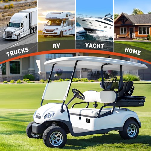 Golf Cart Charging Port Adapter 3 Holes, 110V AC 36V Adapter Plate Compatible with Noco GCP1 EZGO TXT EZ-GO Golf Cart Lithium Battery Conversion Install and On Board Charging