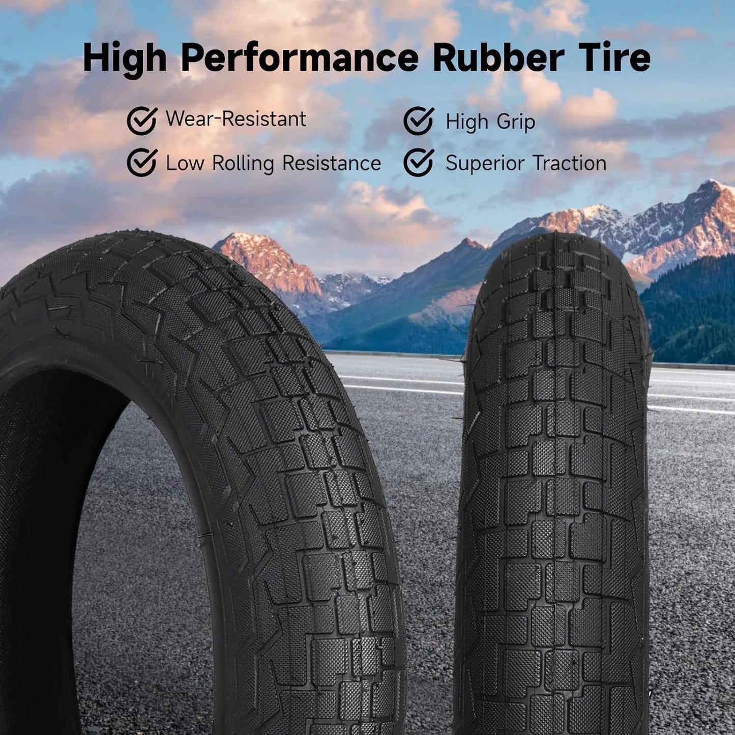 Yeesport 12.5" Kid Bike Tire - Heavy Duty 12.5x2.25 Inner Tubes with Repair Kit | Durable Schrader Valve