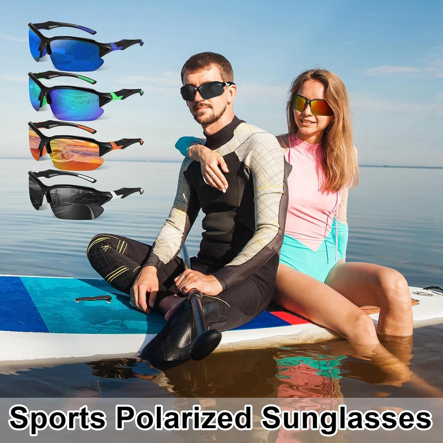 Skiennix Polarized Sports Sunglasses - UV Protection for Men & Women | Ideal for Baseball, Cycling, Running, Fishing