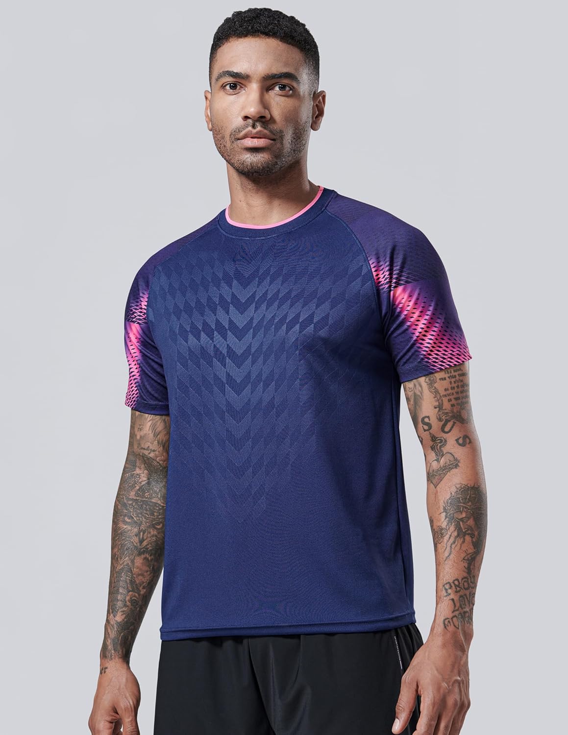 Skiennix Men's Quick Dry Crew Neck T-Shirts - 5 Pack Athletic Short Sleeve Workout Tees