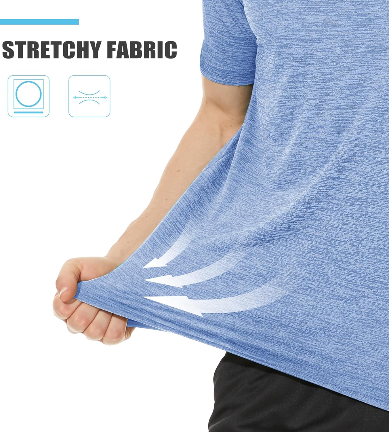 TACVASEN Men's Athletic Workout Shirts - Short Sleeve Dry Fit Crewneck T-Shirts for Running & Gym