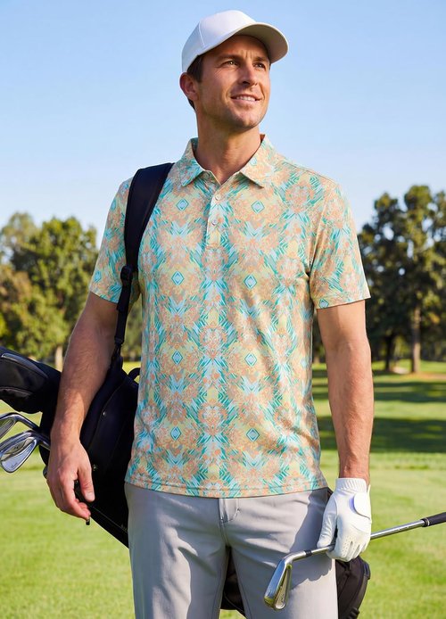 Libin Golf Shirts for Men - Quick Dry Performance Polo | Short Sleeve Moisture-Wicking Casual Wear