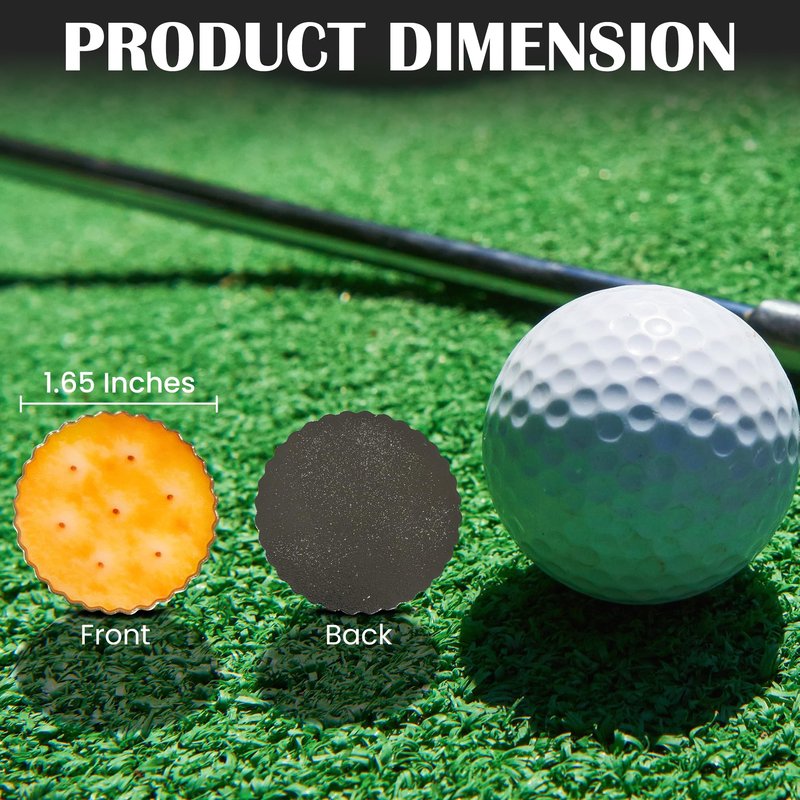 Tharos Distribution Cracker Golf Ball Marker Crack Up on the Green! Metal Fully Magmetic Funny Cracker Golf Ball Marker - 1.6 inch Diameter