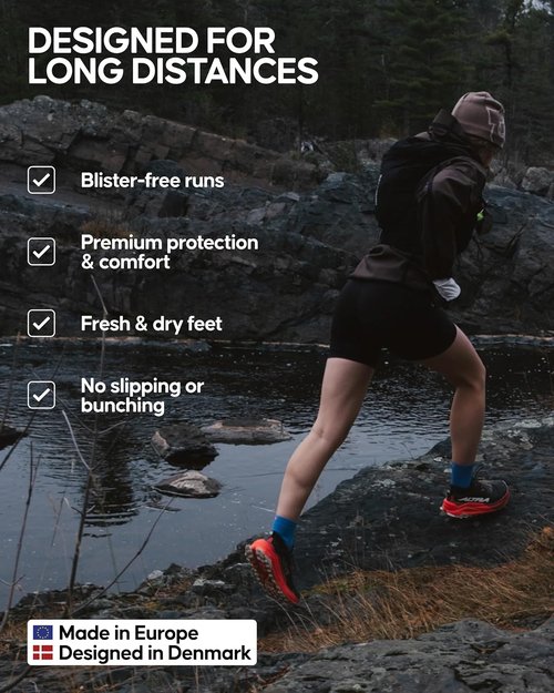 DANISH ENDURANCE Ultra-Comfort Running Socks | Performance for Men & Women - 3 or 5 Pack