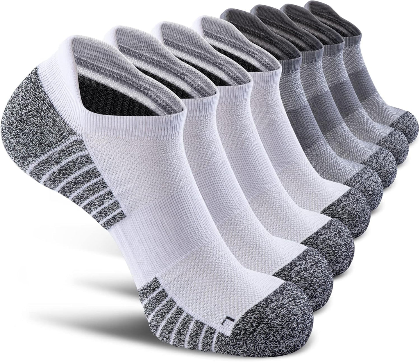 Skiennix No Show Compression Socks - Enhance Circulation | 4/8 Pack for Men & Women