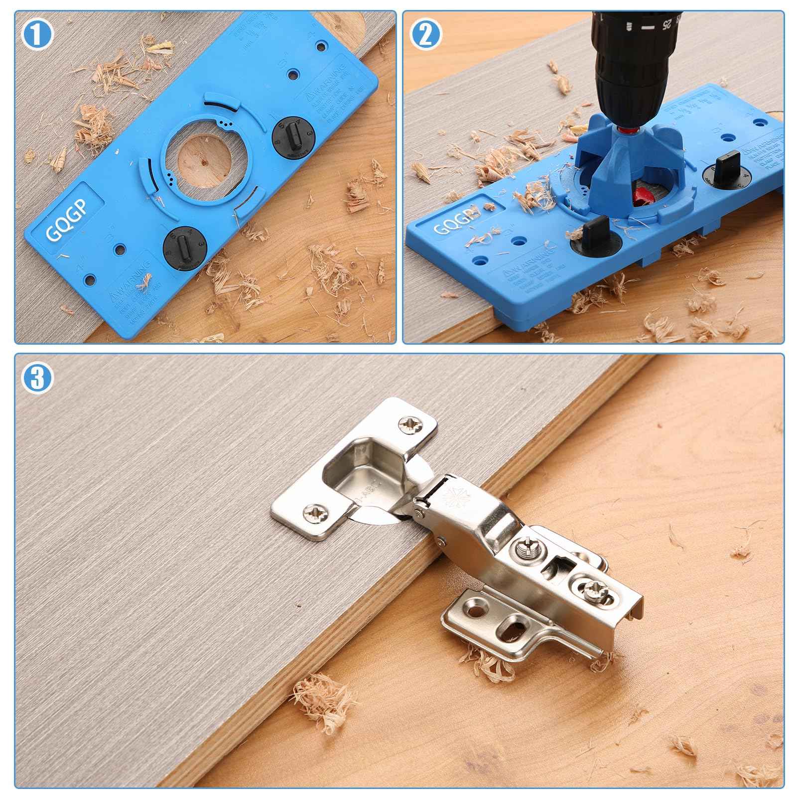 35mm Hinge Jig Concealed Hinge Hole Saw Jig Higne Drilling Jig Hole Guide Woodworking for Kitchen Cabinet Door Hinge