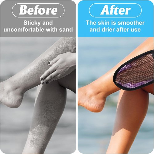 Codree Sand Wipe Off Mitts - 2 Pcs Stripe Sand Remover for Beach & Outdoor Activities