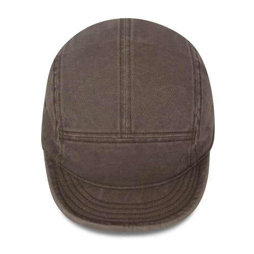 Clakllie Cotton 5 Panel Hats Hip Hop Short Brim Hats for Women Men Soft Golf Dad Hats Low Profile Trucker Cap with Adjustable,BSAD2514-Brown