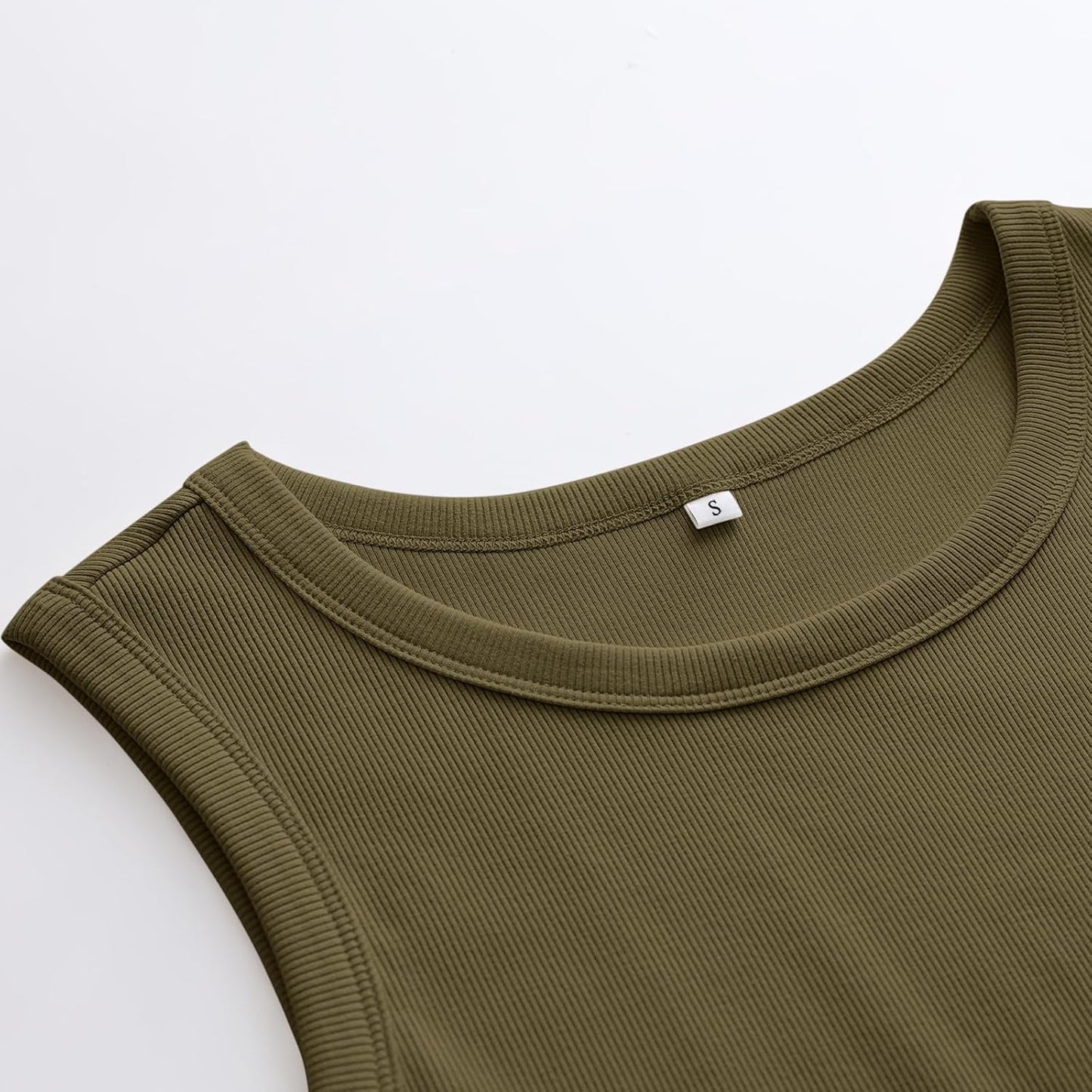 ANRABESS Women's Sleeveless High Neck Tank Top - Casual Slim Fit Ribbed Shirt for Summer