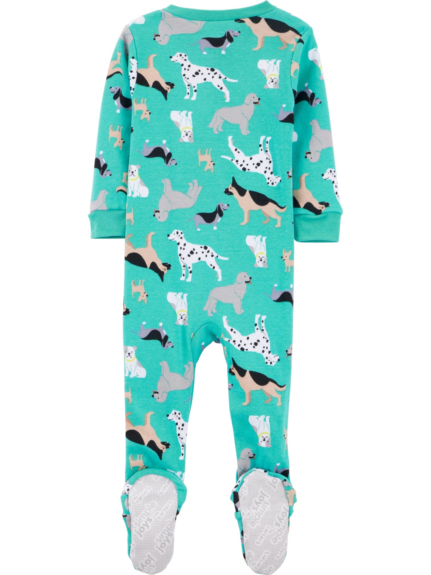 Simple Joys by Carter's Toddler Boys 3-pack Snug-fit Footed Cotton Pajamas, Dogs/Space/Rhino, 2T
