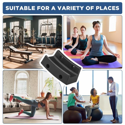 Beeveer Exercise Ball Wall Mount Storage Bracket Yoga Ball Holder Balance Trainer Storage Holder for Home Gym Studios(Black,Pps,Plastic Style)