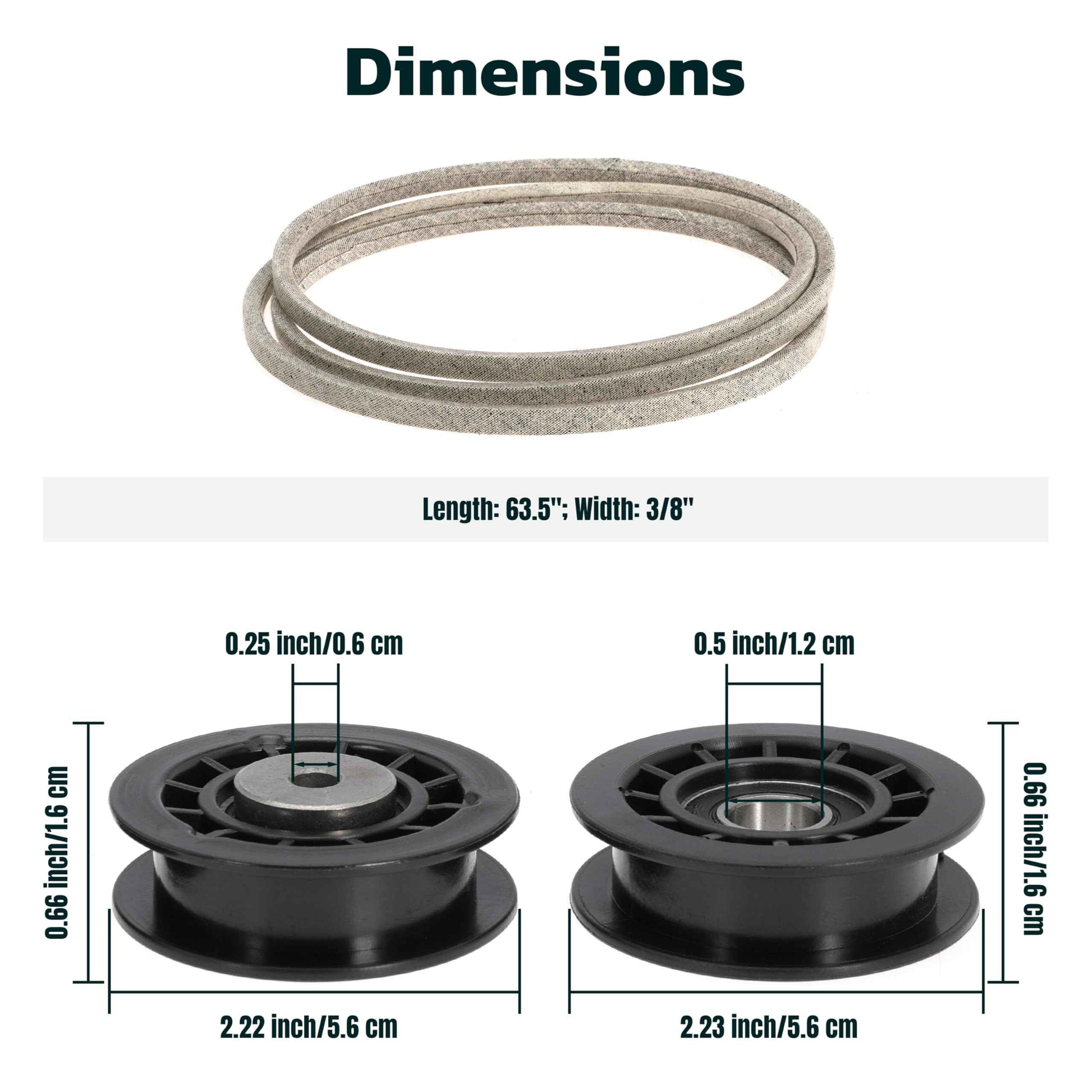 unrulysoul Idler Pulley Belt Repair Kit Replaces 587973001 587969201 580364609, fits for Husqvarna LC221A LC221AH Walk-Behind Lawn Mowers, for Husqvarna 22" AWD HU675AWD HU725AWD Mowers