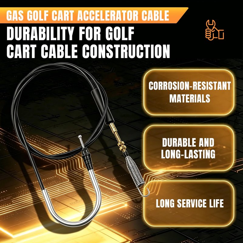 Valorup Compatible with EZGO TXT Gas Golf Cart Accelerator Cable-Fits for 2010 & Newer Models