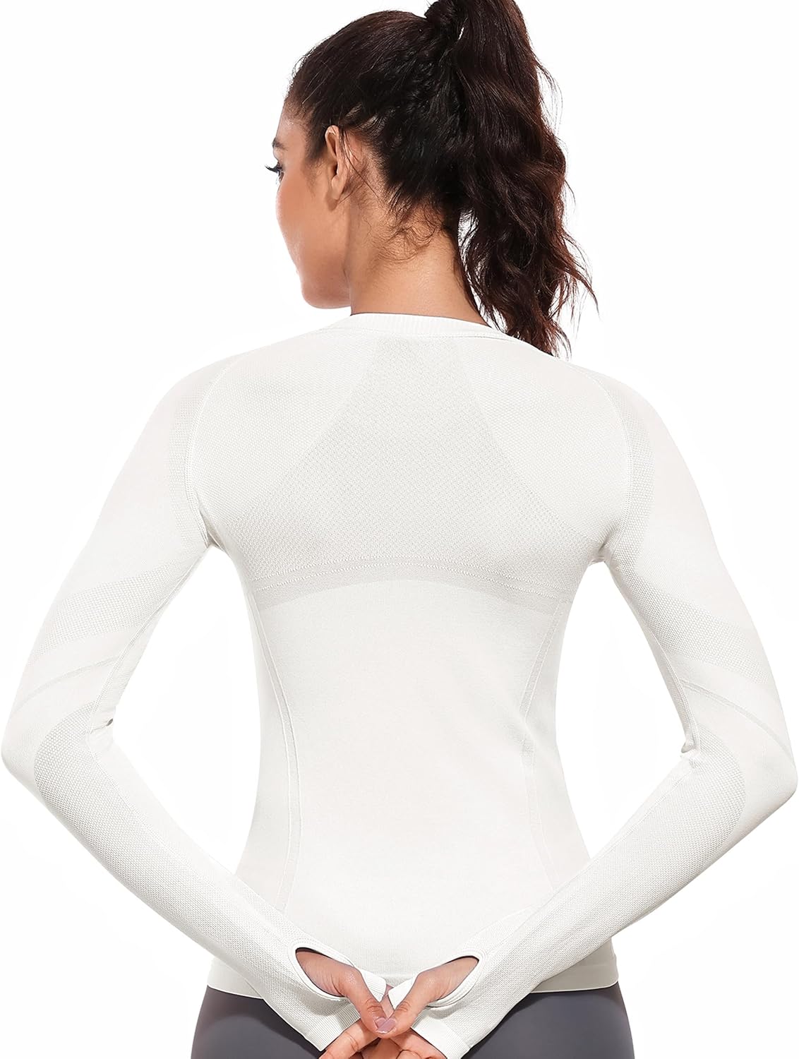 WANAYOU Long Sleeve Workout Tops for Women - 2 Pack Seamless Compression Athletic Shirts | Quick Dry Gym & Yoga