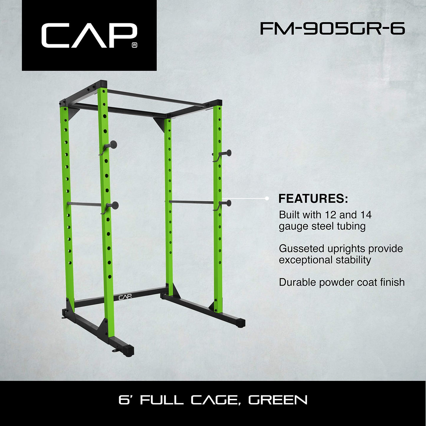 CAP Barbell Full Cage Power Rack, 7-Foot, Red