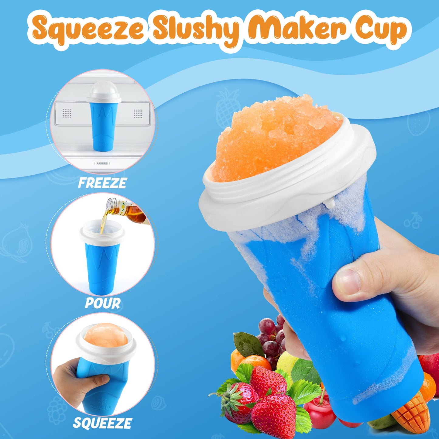 RELPOM Slushie Cup, Funny Slushy Maker Cups, Cool Stuff Things Gadgets, Stocking Stuffers White Elephant Gifts Party Favors for Boys Girls Teens Students