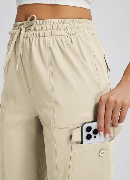 Libin Women's Capri Pants - Quick Dry Cargo Capris for Travel & Hiking | Stretchy & Water Resistant