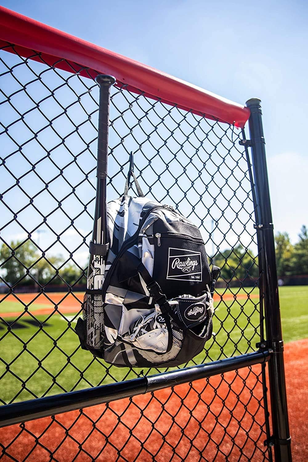 Rawlings REMIX Backpack Equipment Bag - T-Ball & Youth Baseball/Softball - Stylish Black Design