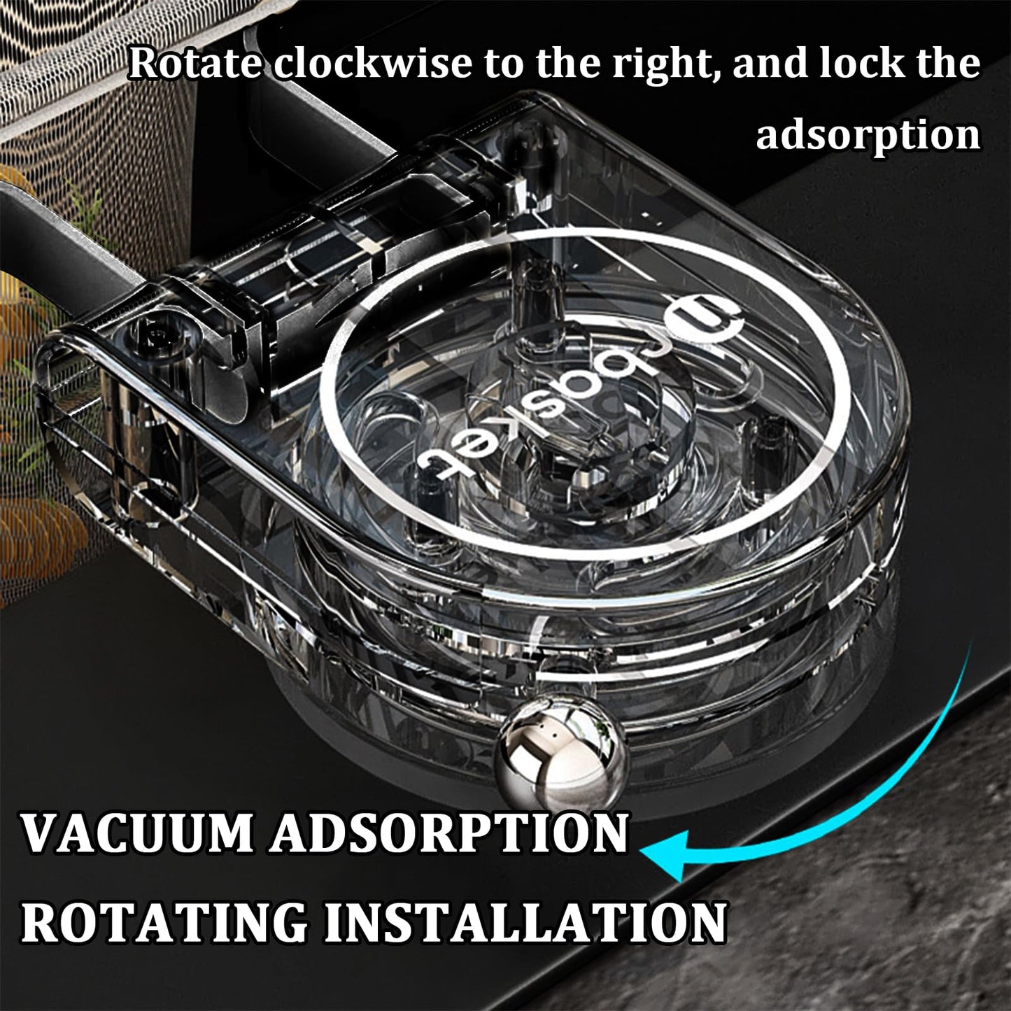 Kitchen Sink Strainer with Filter Mesh Bag, Food Waste Filter Basket, Suction Cup Folding Washing Vegetables and Fruits Drying Bag Holder