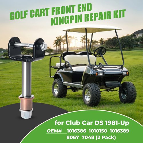 10L0L Golf Cart Front End King Pin Repair Kit for Club Car DS 1981-Up, OEM 1016386 1010150 1016389 8067 7048 (2 Pack)