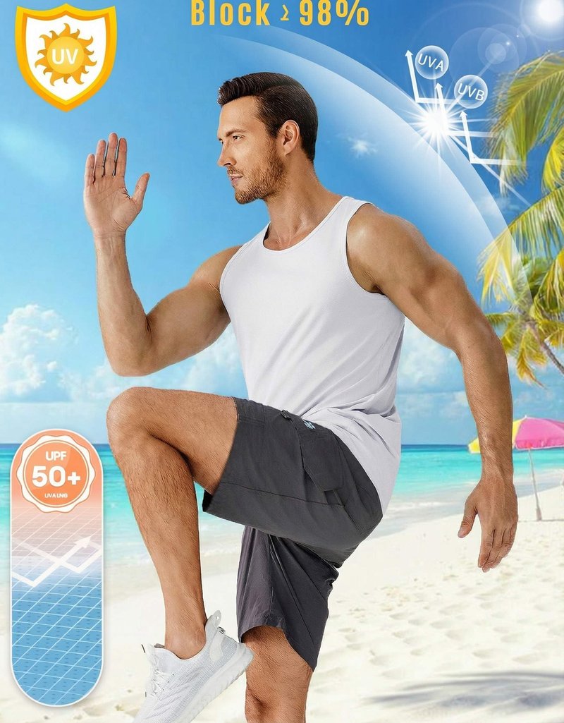 PINSPARK Athletic Tank Tops Men Gym Workout Sleeveless Muscle Shirts Quick Dry Breathable Training Bodybuilding Fitness Tee White