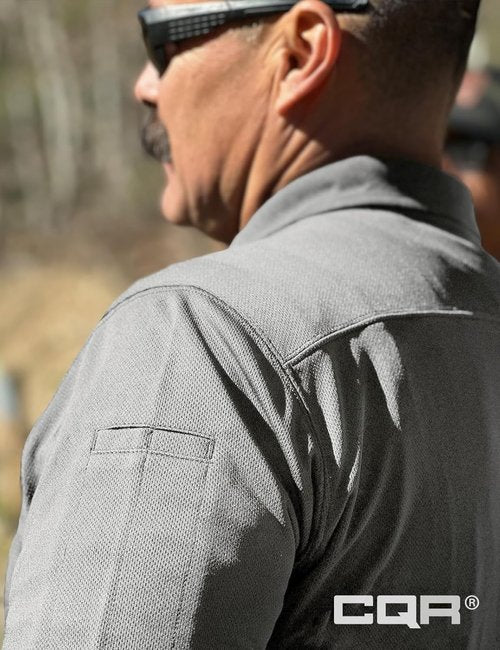CQR Men's Tactical Polo Shirt - Quick Dry, Lightweight & Breathable | Short Sleeve UPF 50+ Outdoor Golf Shirt