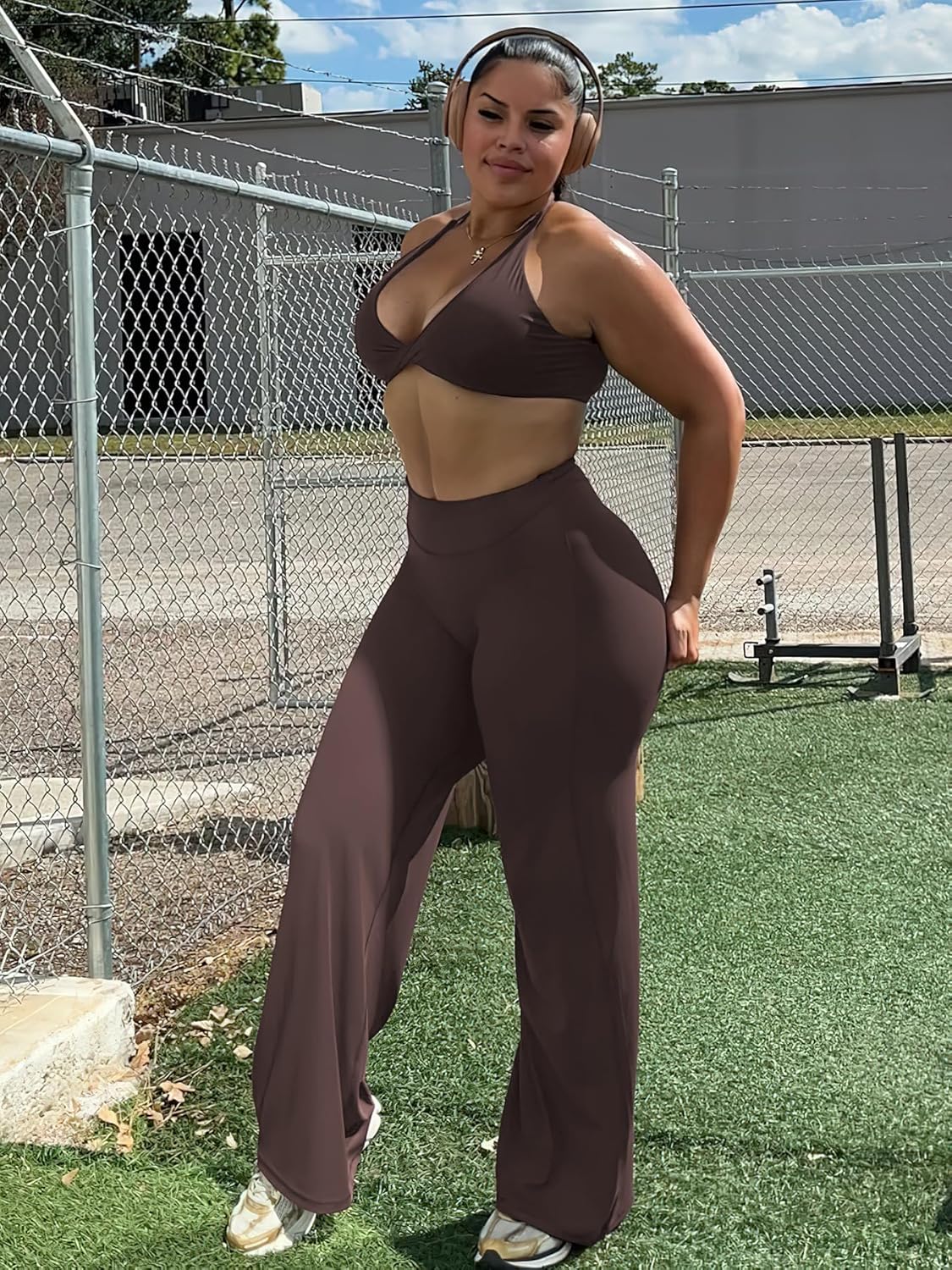 YEOREO High Waist Workout Leggings - No Front Seam, Buttery Soft Fabric | Available in 29" to 35" Sizes