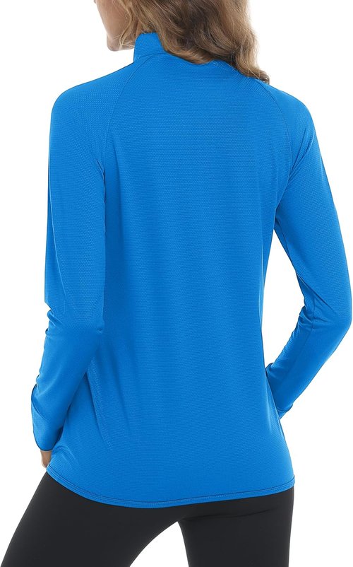 MAGCOMSEN Women's Lightweight Athletic Jacket - UPF 50+ Sun Protection, Full Zip, Long Sleeve, Outdoor Hiking