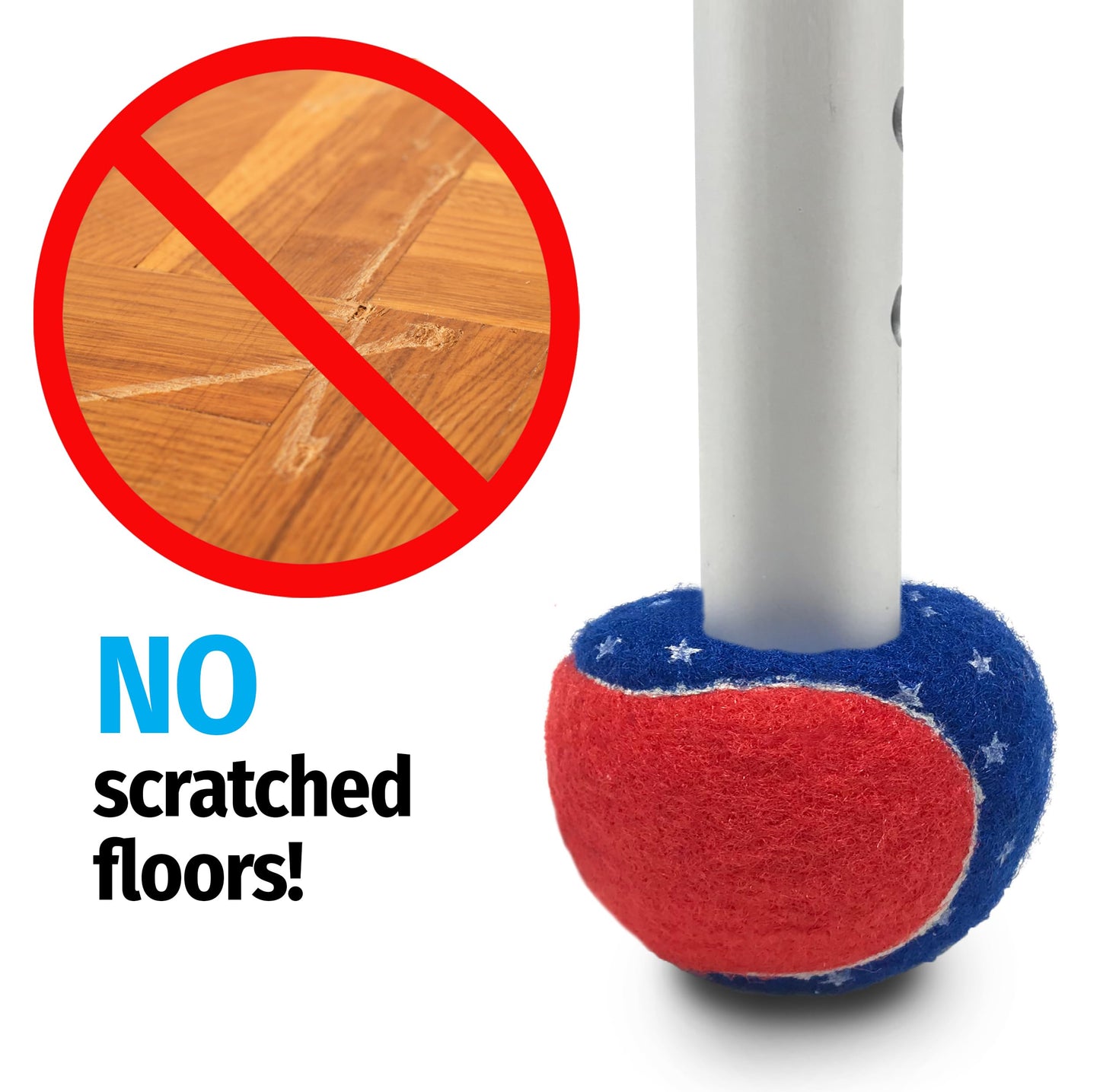 Top Glides Precut Walker Tennis Ball Glides (Patriotic)