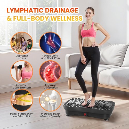 AXV Vibration Plate - Full Body Fitness Machine for Lymphatic Drainage & Weight Loss | Shaker Gym Pad