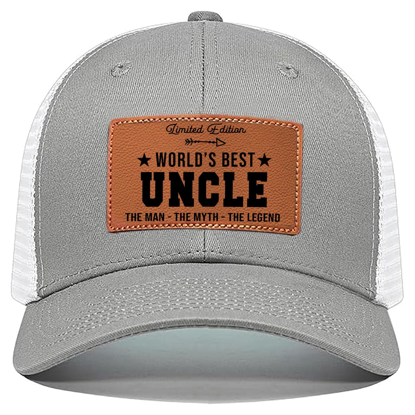 Best Uncle Ever Hat, Uncle Gifts Christmas Fathers Day Birthday from Niece Nephew, Trucker Grey Baseball Cap