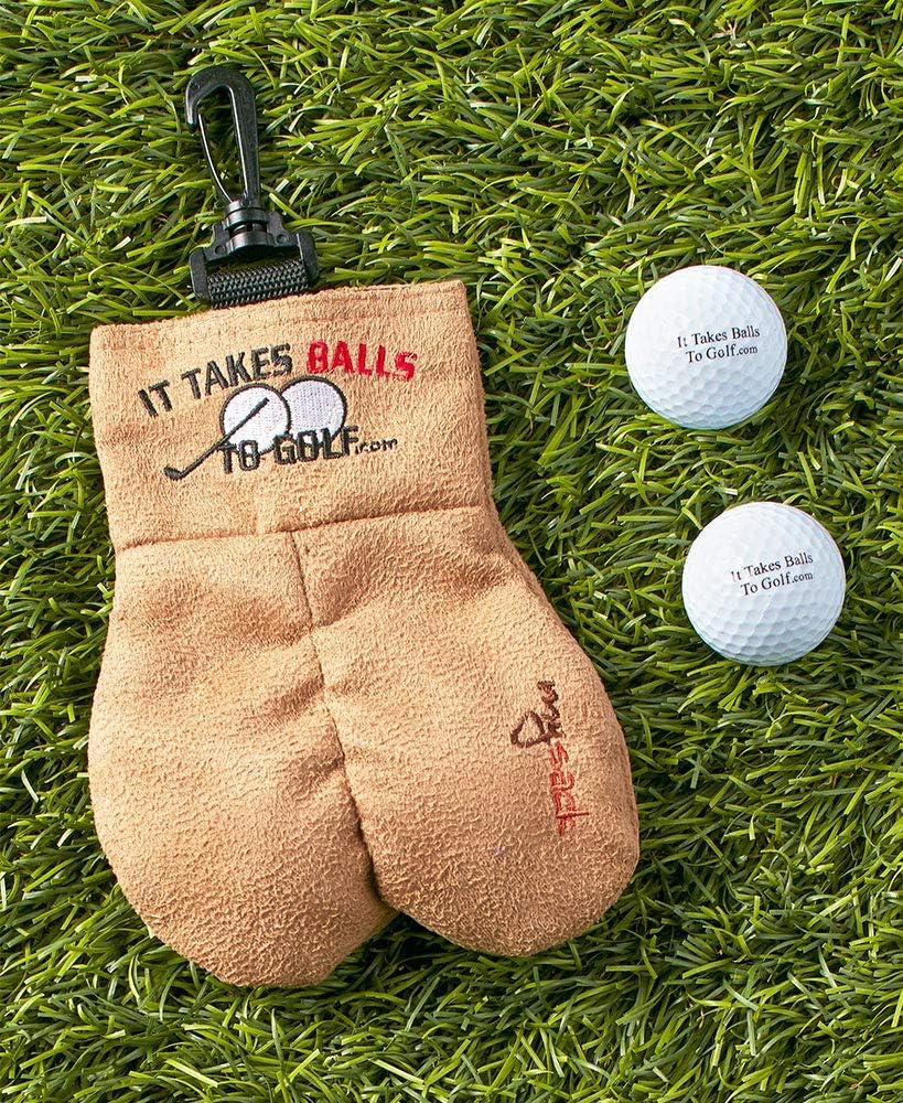 MY SACK Premium Golf Ball Storage Bag - Funny Golf Accessory Organizer for Men, Perfect Humorous Golf Gifts with Ultra-Suede Material and Reinforced Stitching, Includes 2 Golf Balls