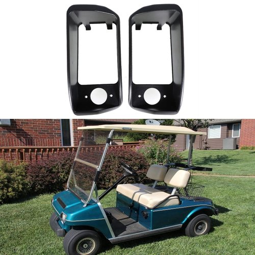 munirater Headlight Bezels Replacement for Club Car Golf Cart DS 1993 - Up Black 1016880 1016879