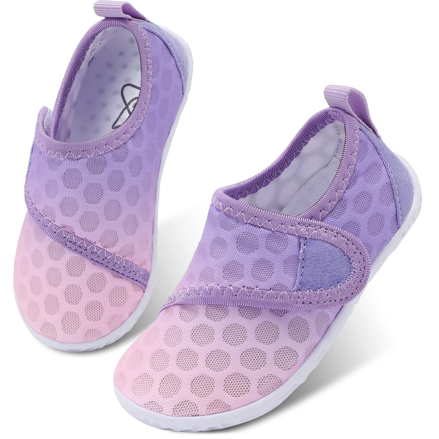 LeIsfIt Boys Girls Water Shoes Kids Aqua Socks Toddler Quick-Dry Swimming Shoes Non-Slip Summer Shoe for Beach Pool Surf, Gradient Purple, 11 Toddler