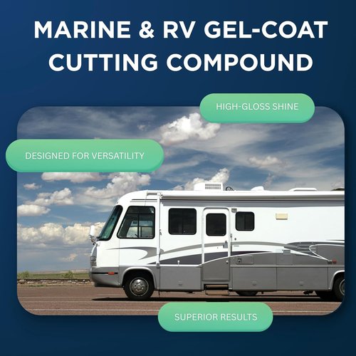 3D Marine & RV Gel-Coat Compound & Polish - Removes Oxidation & Scratches, Deep Shine Protection, 32oz