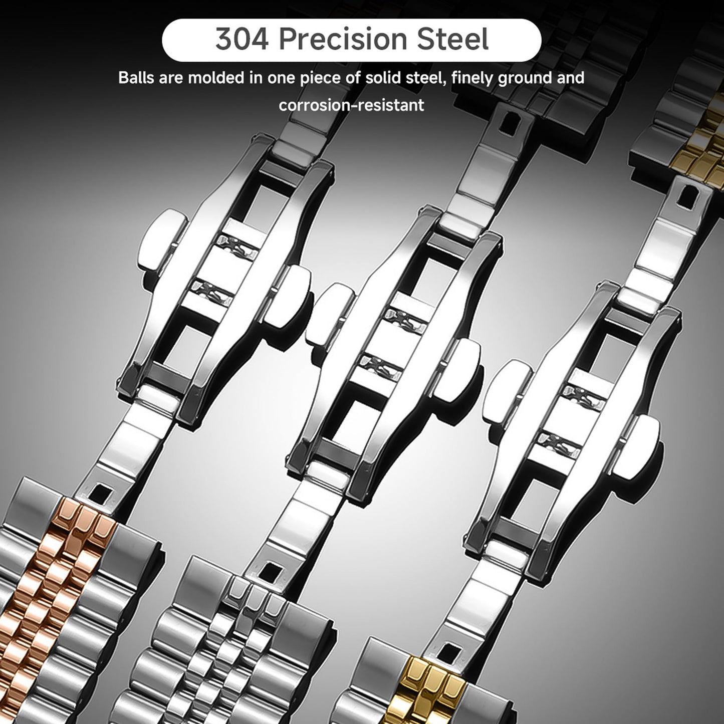 Compatible with Polar Vantage M3 bands, Lamshaw 22mm, 20mm Solid Stainless Steel Metal Band with Butterfly Folding Clasp Link Bracelet Compatible with Polar Unite, Ignite, Ignite 2, Ignite 3, Pacer, Vantage V3, Grit X, Grit X Pro, Grit X2 Pro, Vantage M,