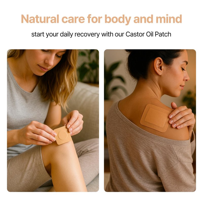 awwawe Castor Oil Pack Wrap (40 Count), 4 Sizes, Disposable Cotton Patches, Leak-Proof, Skin-Friendly and Breathable, for Belly, Joints and Body Care (Oil Not Included)