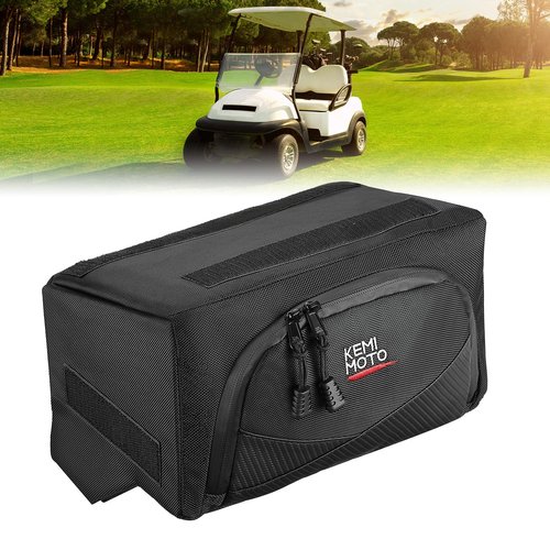 KEMIMOTO Golf Cart Dash Storage Bag Compatible with Club Car Tempo, 1680D, No Drilling Organizer Bag, Waterproof, Black