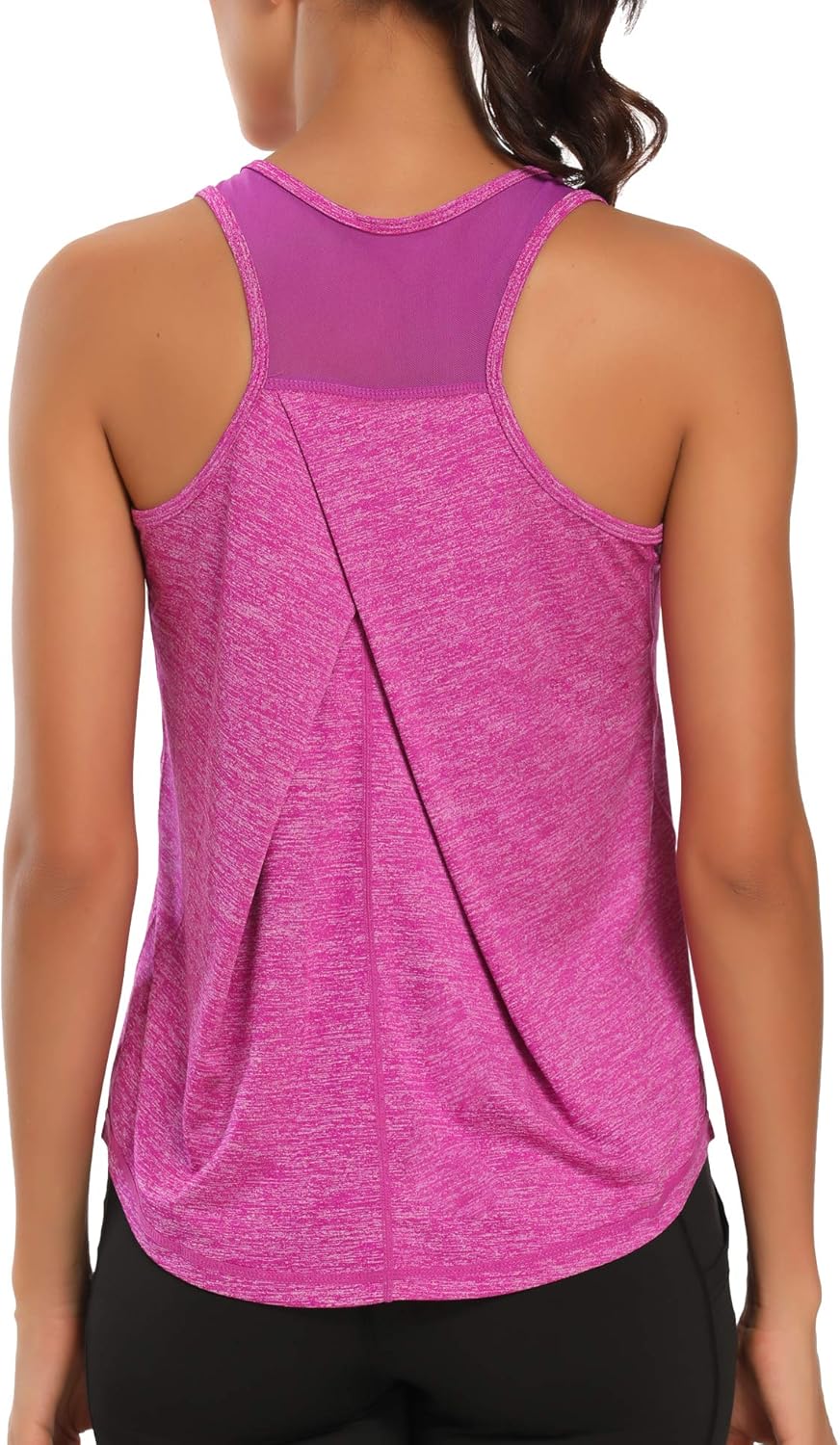 Aeuui Women's Racerback Tank Top - Breathable Yoga Shirt for Gym & Running | Lightweight Athletic Wear