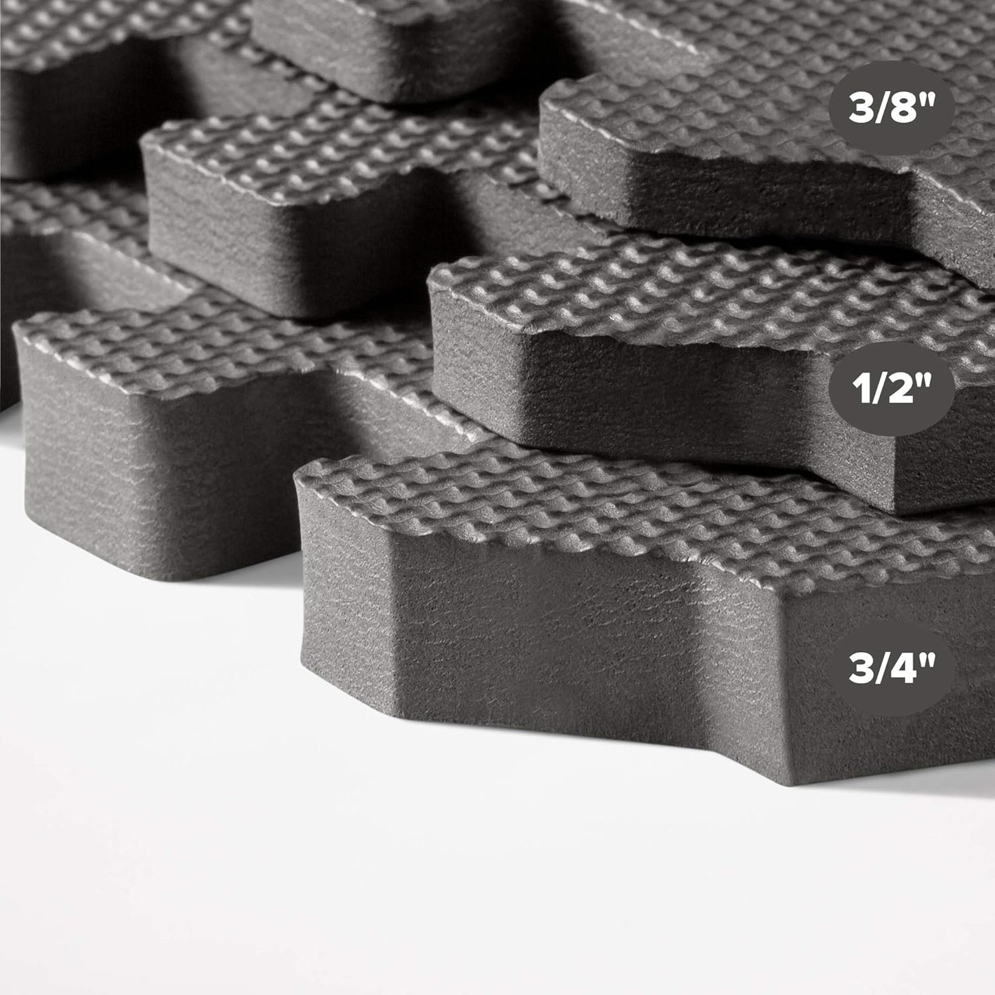 We Sell Mats EVA Foam Exercise Floor Mat - 3/8" Thick Interlocking Tiles | Anti-Fatigue for Home or Gym
