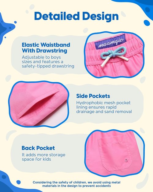 Maamgic Boys Swim Trunks - Stylish Toddler Bathing Suit | Comfortable & Quick-Dry Design