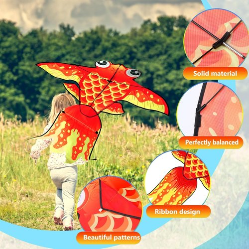 Leitee Large Butterfly Kite - Easy to Fly Kids & Adults Toy | 6 Pack for Outdoor Fun & Games