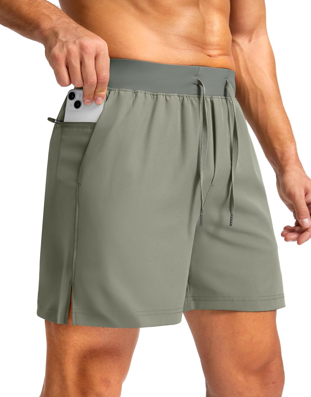 Soothfeel Men's Running Shorts - Lightweight Quick-Dry Athletic Shorts with Zipper Pockets | Available in 9", 7", 5" Sizes